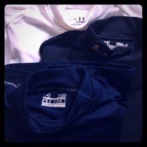 3 Under Armour cold gear compression long sleeves